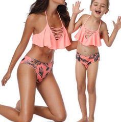 Matching Family Bathing Suits Mother & Girl Bikini Set