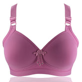 Women's Push Up Bras Wireless Bras Full Coverage Pure Color Hook & Eye Cotton 1PC Plus Size