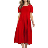 Women's Pajamas Nightgown Nighty Pjs Pure Color Comfort Home Daily Cotton Crew Neck Short Sleeve Spring Summer Green Purple