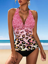 Women's Swimwear Tankini 2 Piece Normal Swimsuit 2 Piece Printing Leopard Yellow Pink Red Blue Purple Bathing Suits Sports Beach Wear Summer
