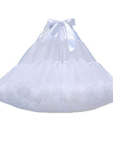 Women's Petticoat Mini Organza White Skirts Ruffle Layered Tulle Fashion Performance Casual Daily One-Size