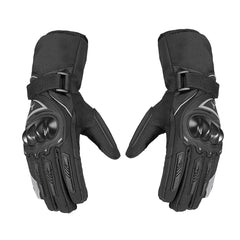 Waterproof Winter Motorcycle Gloves, Warm Riding with Reflective Stripe