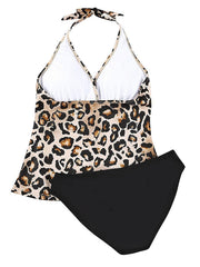 Women's Swimwear Tankini 2 Piece Normal Swimsuit 2 Piece Printing Leopard Floral White Yellow Red Green Khaki Bathing Suits Sports Beach Wear