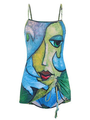 Women's Swimwear Tankini 2 Piece Normal Swimsuit 2 Piece Printing Graphic Green Tank Top Bathing Suits Sports Beach Wear Summer