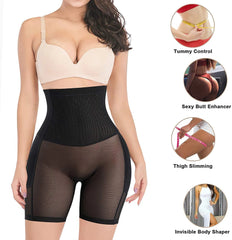 Women Shapewear Control Panties Body Shaper Butt Lifter Padded Hip Enhancer Seamless Underwear Hi- Waist Short