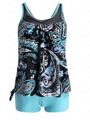 Women's Swimwear Tankini 2 Piece Normal Swimsuit 2 Piece Printing Polka Dot Tie Dye Black Red Blue Tank Top Bathing Suits Sports Beach Wear Summer