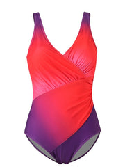 Women's Swimwear One Piece Monokini Bathing Suits Plus Size Swimsuit Tummy Control Slim