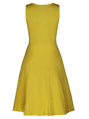 Women's Ruched V Neck Street Holiday Sleeveless Slim Elegant Dress