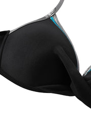 Women's Swimwear Bikini 2 Piece Normal Swimsuit Lace up Push Up Color Block Light Blue Black Light Green Fuchsia Halter Bathing Suits Sexy Casual Holiday / Sports / New / Padded Bras