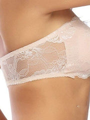 Women's Lace Bras Padded Bras Tube Bra Strapless Bras Full Coverage Scoop Neck Breathable Invisible Lace Pure Color Pull-On