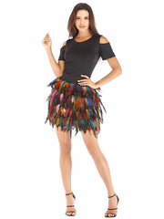 Women's Skirt Mini Polyester Black Blue Purple Fuchsia Skirts Fall & Winter Fashion Long Carnival Costumes Ladies Carnival Homecoming