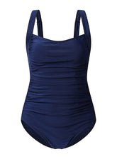 Women's Swimwear One Piece Monokini Normal Swimsuit Tummy Control Slim Solid Color Black Wine Navy Blue Padded Strap Bathing Suits Sports Vintage Sweet