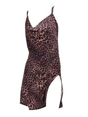 Women's Sheath Formal Dress Summer Formal Dress Mini Formal Dress Luxury Sexy Backless Print Leopard Strap Party Lounge