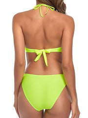 Women's Stylish One Piece Monokini Swimsuit: Tassel, Open Back, Halter, Padded, V Wire, Multiple Colors