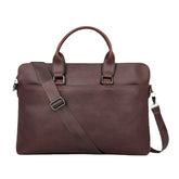 Men Vintage Faux Leather Multi-Carry Large Capacity Solid Color Briefcase Handbags Business Crossbody Bag