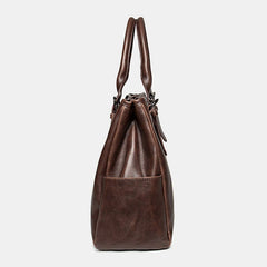 Men's Retro Waterproof 14" Laptop Briefcase & Crossbody Shoulder Bag