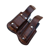 Men's Genuine Leather EDC Tooling Belt Bag for Outdoor Use