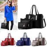 3pcs set women leather satchel handbag shoulder messenger crossbody bag
