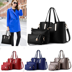3pcs set women leather satchel handbag shoulder messenger crossbody bag