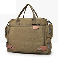 Men's Canvas Casual Business Large Capacity Crossbody Handbag