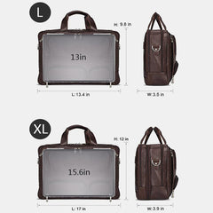 Men's Waterproof 15.6" Laptop Briefcase - Multi-pocket Business Handbag & Crossbody Bag