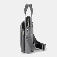 Men's Nylon Shockproof Waterproof Laptop Briefcase - Teacher Crossbody Shoulder Bag