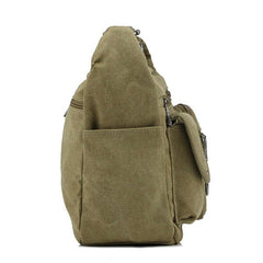Men's Large Canvas Messenger Bag - Casual Travel Crossbody