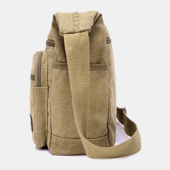 Men's Large Canvas Shoulder Crossbody Bag for Travel
