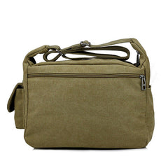Men's Large Canvas Messenger Bag - Casual Travel Crossbody