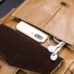 Men's Genuine Leather Crossbody Phone Bag - Stylish & Durable for Daily Use