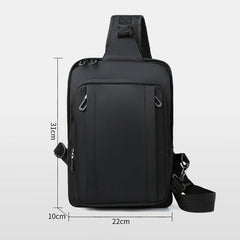 Men's Waterproof Nylon Multi-Pocket Crossbody Shoulder Bag