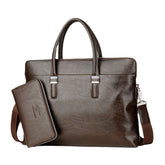 Men Business Large Capacity Waterproof Solid Color Crossbody Bag Handbag