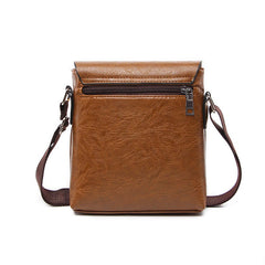 Men's PU Leather Crossbody Shoulder Bag - Casual & Stylish