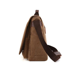 Men's Large Canvas Laptop Bag - Business Shoulder Crossbody