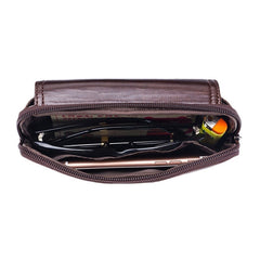 Vintage Genuine Leather 6.4" Phone Waist Bag for Business