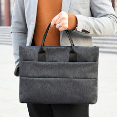 Men's Canvas Multi-layer Casual Business 13.3" Laptop Handbag