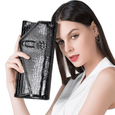 Pu New Crocodile Pattern Envelope Style Shoulder Bag For Women