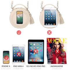 Pu Cute Criss-Cross Knitting Round Bag With Small Strap