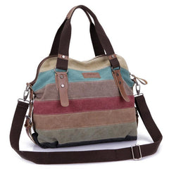Famous Brand Women Canvas Shoulder Casual Beach Bag - Sheseelady