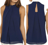 Top Fashion Chiffon Sleeveless Shirt Blouses