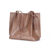 Large capacity Tote Bag female simple soft leather commuting bag College Students Leisure Fashion