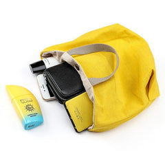 Women's Handbag Cotton And Linen Small Shoulder Bag Corduroy Casual Totes Buckles Cloth Bags