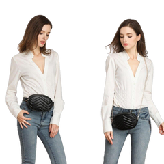 Bags for Women Pack Waist Round Belt Luxury Leather Chest Handbag