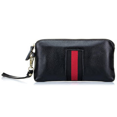 Fashion Genuine Leather Women Day Clutches Bags Lady Zipper Handbag Casual Pouch Case Wrist Bag For Girls Bolsa Feminina