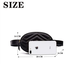 Bags for Women Pack Waist Round Belt Luxury Leather Chest Handbag
