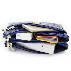 Pu Diamond Crown Crossbody Shoulder Zipper Handbag