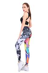Women Digital Printing Workout Leggings High Waist Push Up