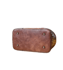 Women Handbag Leather Small Doctor Crossbody Handbag