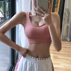 Woman Push-up Sexy Beautiful Back Yoga Padded Crop Top Workout Gym Running Sports Bra