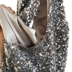 Women Fashion Sequins Shoulder Bag Large Capacity Female Glitter Beaded Tote Handbag Mermaid Sequins